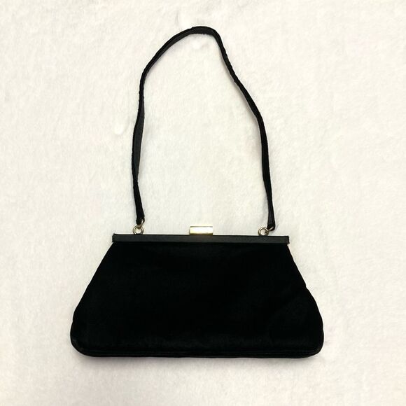 Vintage Hillard & Hanson Black Velvet Mini Small Shoulder Bag - Picture 13 of 13